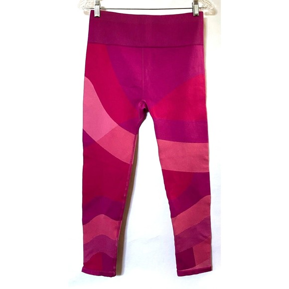Fabletics Pants - Fabletics Leggings Womens Large Pink Hot Pink Magenta Color Block